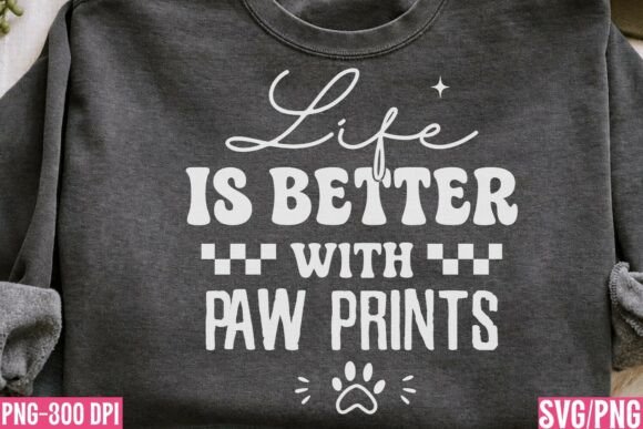 Cute Pet Saying, Paw Print Quote SVG PNG Graphics & Illustrations