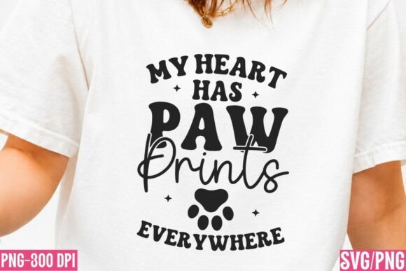 Dog Lover Quote SVG PNG, Paw Print Heart Graphics