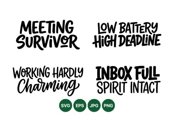 Funny Office Quote SVG Set: Fresh Graphics and Illustrations for Bold Brands
